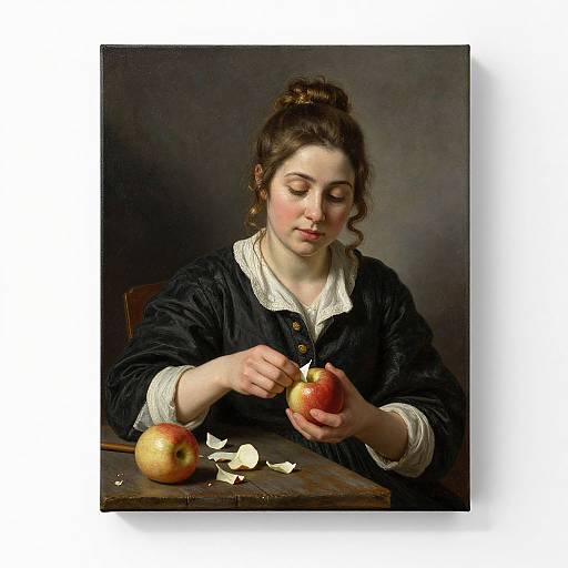 Gabriel Metsu Apple Peeling Woman