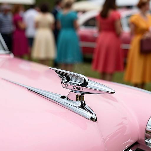 Vintage Pink 1950s Cadillac Ornament