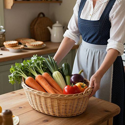 Cozy Tradewife Baking in Rustic Farmhouse