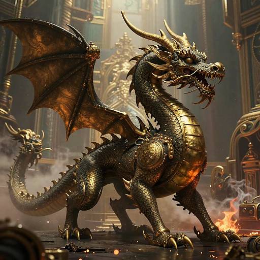 Ancient Dragon in Victorian Futurism