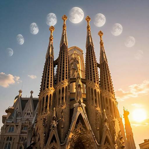 Majestic Cathedral Under Surreal Skies
