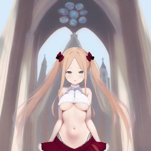 Solemn Abigail Williams Portrait in Church