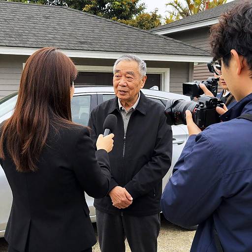 Outdoor Interview with Elderly Asian Man