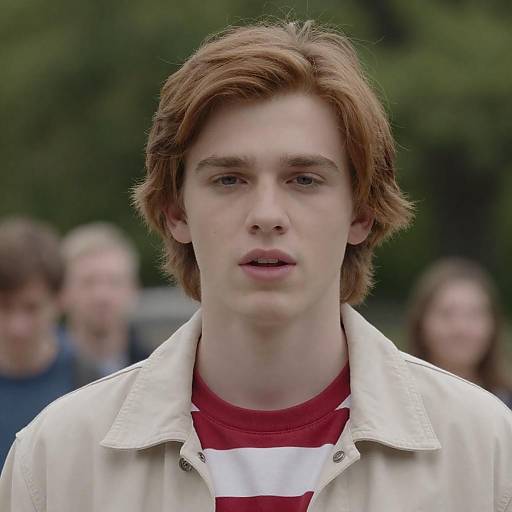 Casual Portrait of Young Man Outdoors