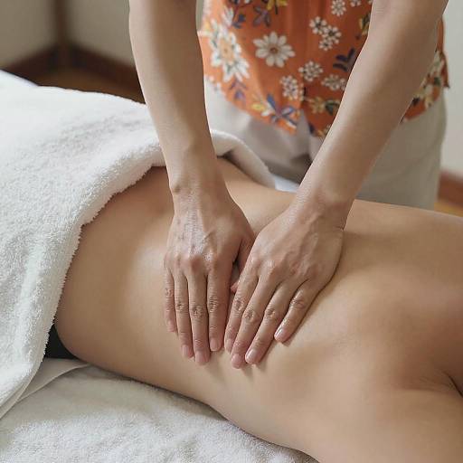 Gentle Massage Therapy in Soft Light