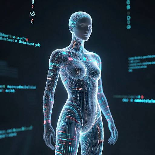 Ethereal Digital Avatar in Virtual Space
