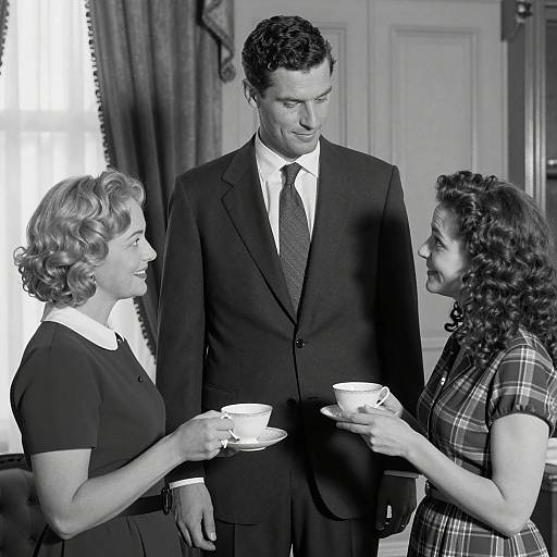 Classic Black and White Room Portrait