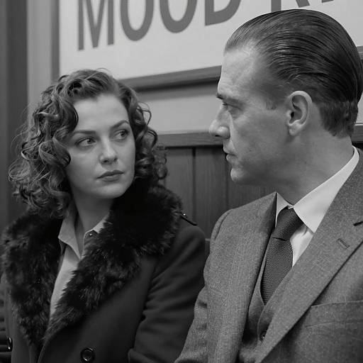 Intimate Side Profile in Black and White