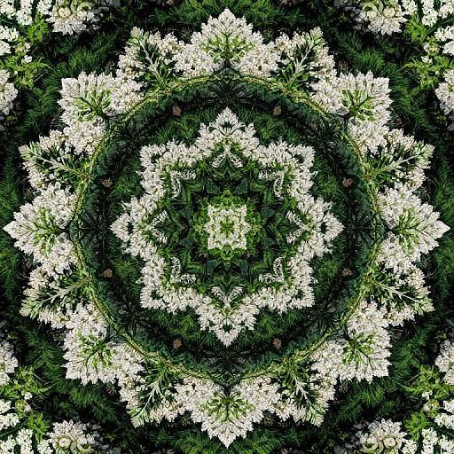Fractal Garden with Infinite Blossoms