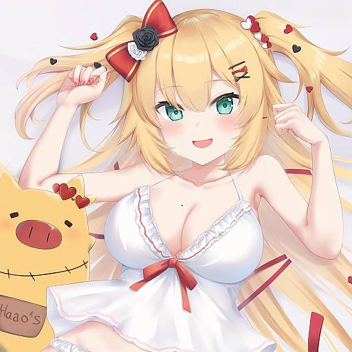 Illustration of Haaton (akai haato), hololive in the style of Akino shuu