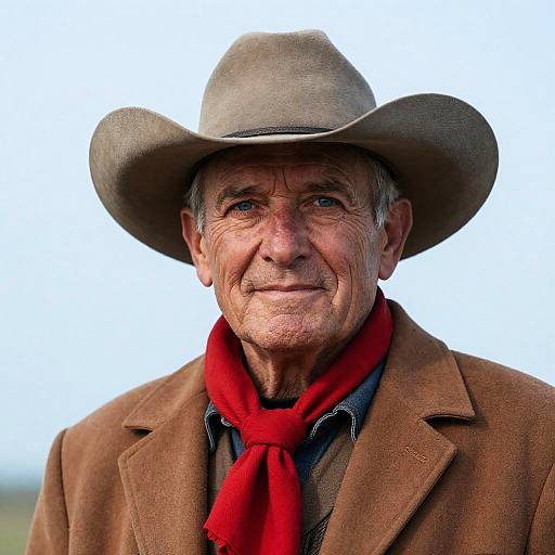Portrait of a Distinguished Older Cowboy