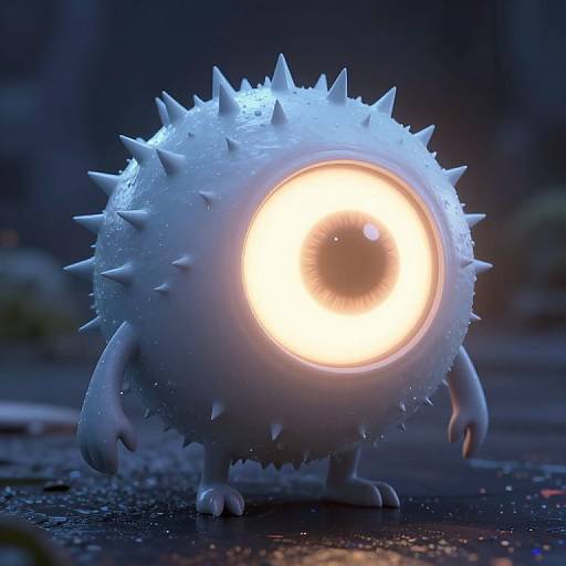 Glowing-Eyed Spiky Creature