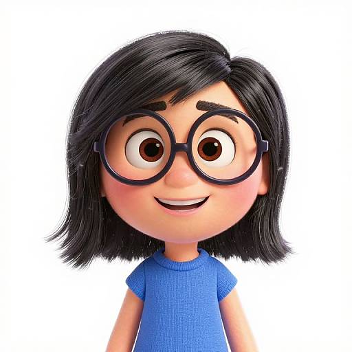 Happy Fractal Girl 3D Portrait