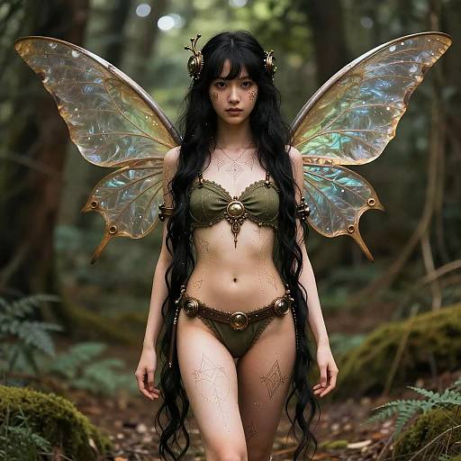 Steampunk Fairy in Enchanted Woods