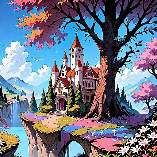 Stunning Castle in Lush Scenery