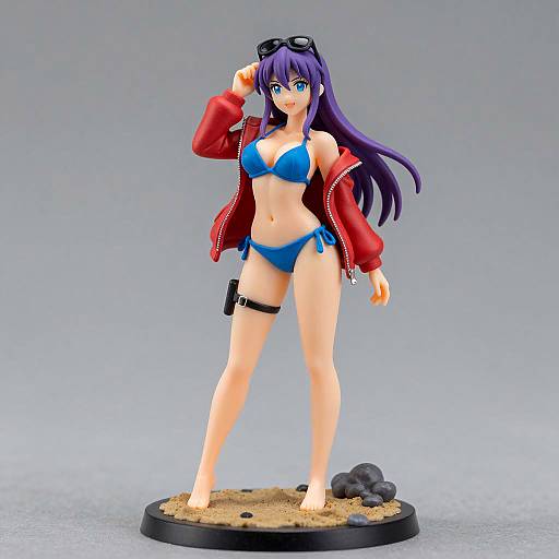 Stylish Anime Figurine with Purple Hair