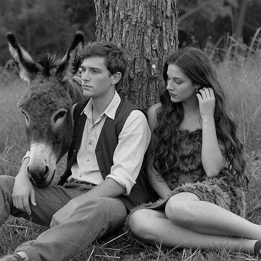 Surreal Portrait of a Man and Woman