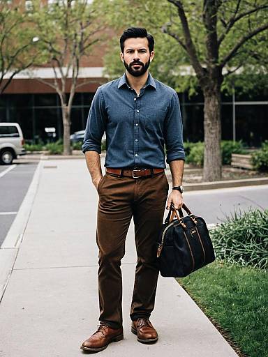 Business Casual Costume: Realistic Male Portrait