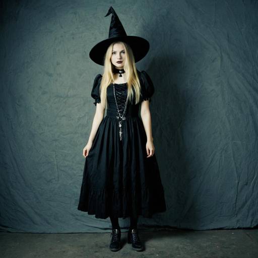 Gothic Woman in Witch Costume