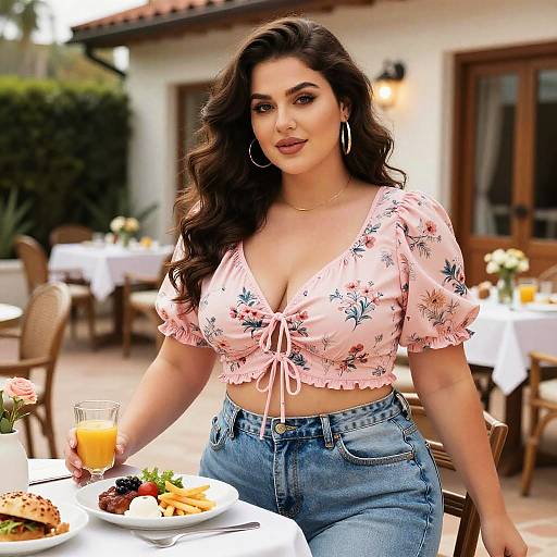 Curvy Woman Brunch Style Portrait