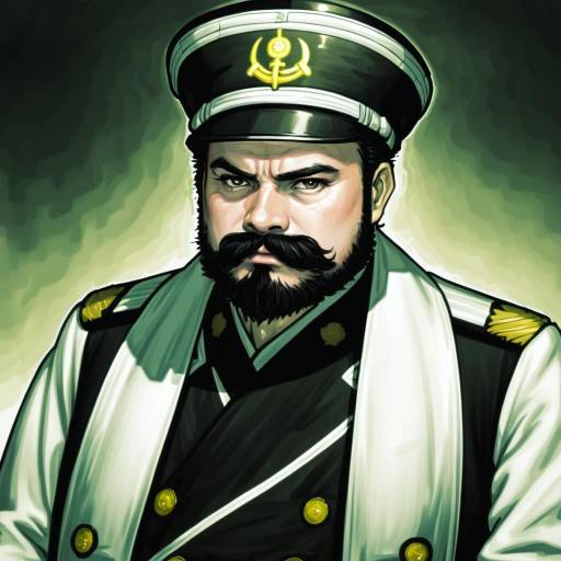 Illustration of Admiral suwabe, kantai collection in the style of Karochii