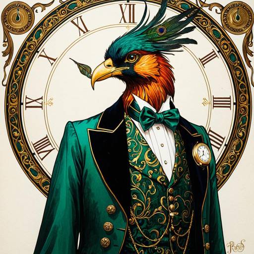 Regal Phoenix in Emerald Tailcoat