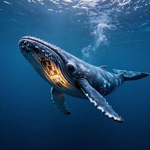 Luminous Underwater Whale Library