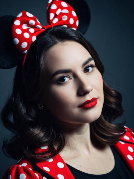 Cinematic Close-Up of Minnie Mouse Costume