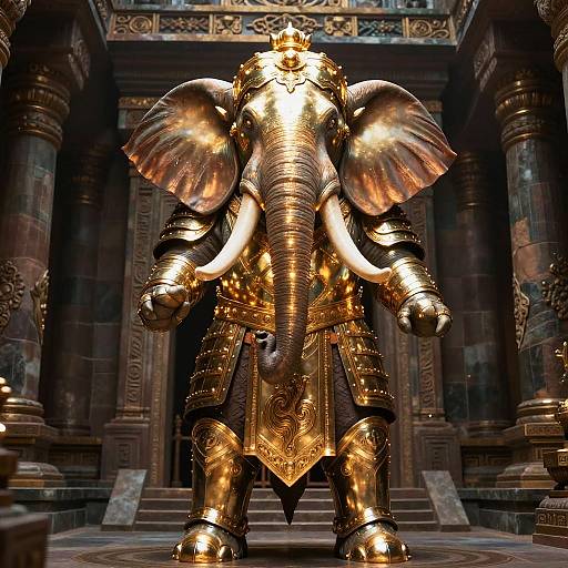 Loxodon Paladin Guarding Ancient Temple