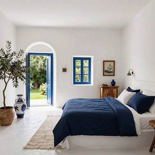 Greek Inspired Spacious Bedroom Design