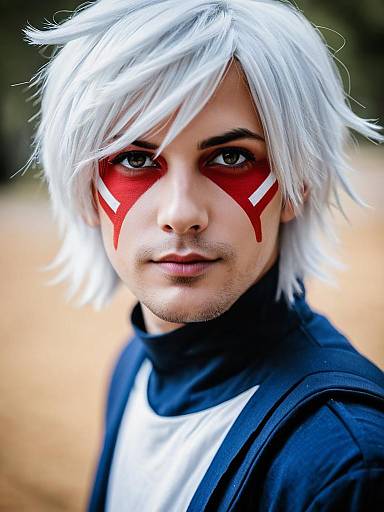 Lifestyle costume photo of Allen walker. Cosplay clothes