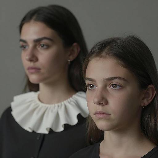 Serene Portrait of Woman and Girl