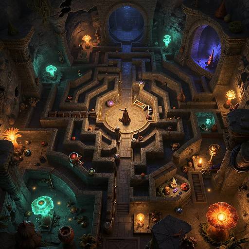 Underground Labyrinth RPG Battlemap