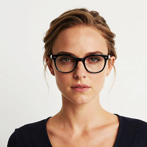 Natalie Portman Classic Glasses Portrait