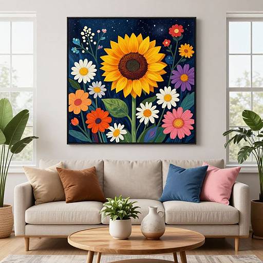 Vibrant Floral Living Room Decor