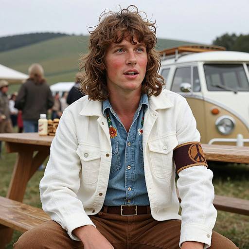 Woodstock Era Man Portrait