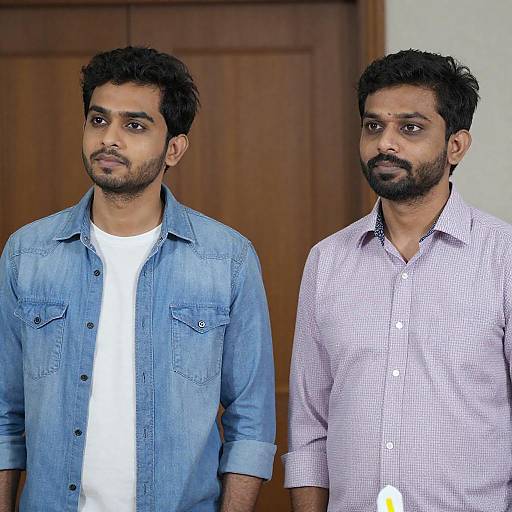 Two Men Indoor Portrait Photo