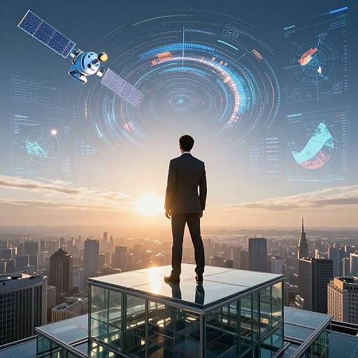 Visionary AI Political Leader Sunrise