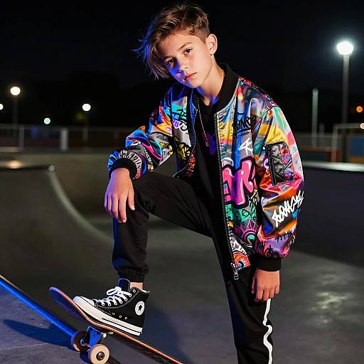 Neon Skatepark Teen Bob Fashion Editorial