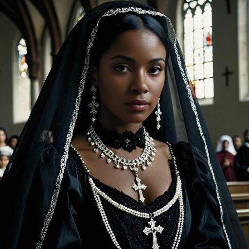 Black Renaissance Costume Woman in Church