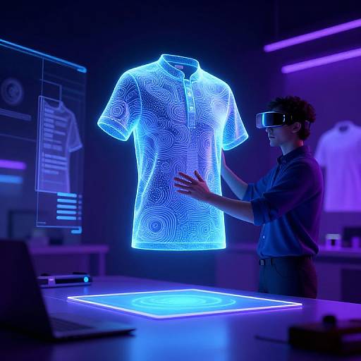 Futuristic Shirt Design in AR