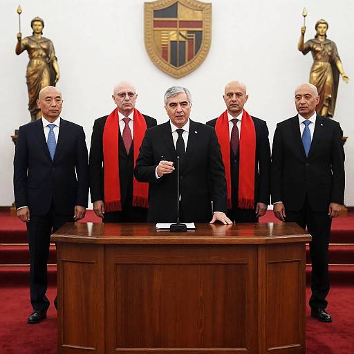 Formal Speech by Man with Delegates