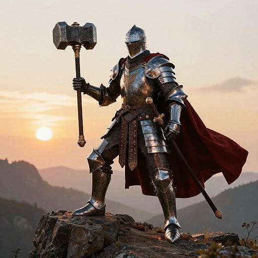 Epic Knight in Layered Armor