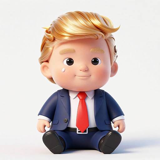 Chubby Baby in Trump Costume