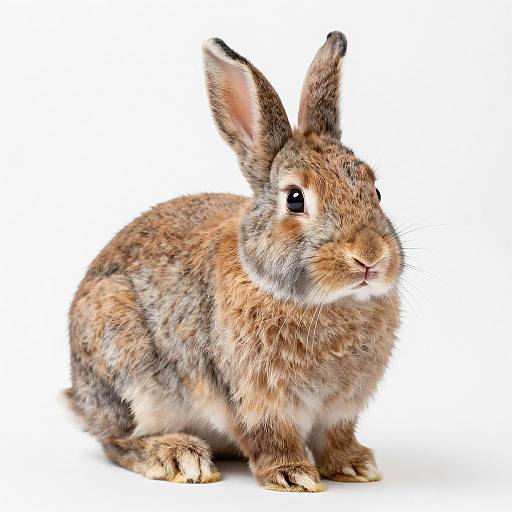 Charming Fluffy Brown Rabbit Portrait