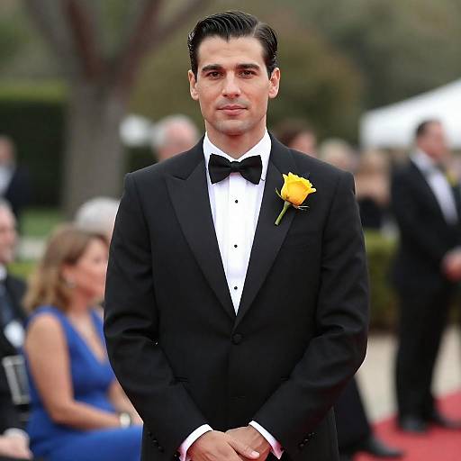 Elegant Man in Tuxedo Outdoors