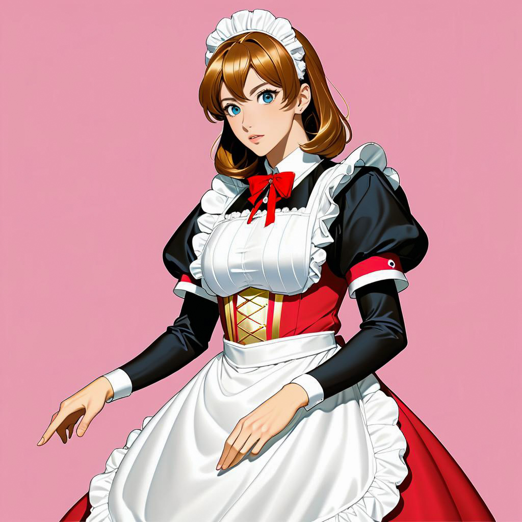 Surprised Rich Boy in Maid Outfit