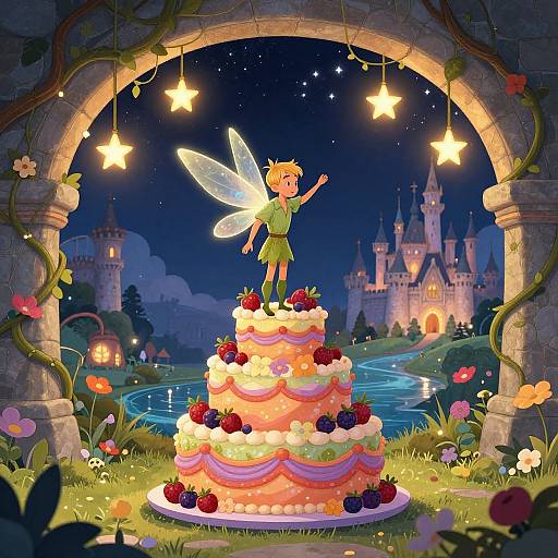 Whimsical Peter Pan Cake Celebration