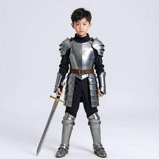 Boy in Armor with Sword