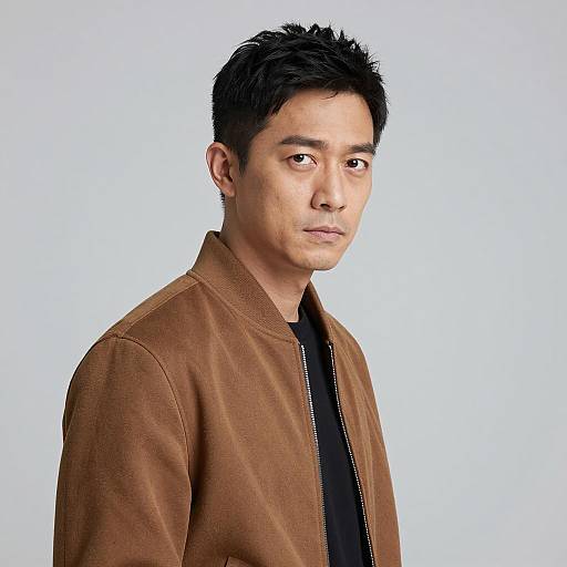 Serious Man in Dark Jacket